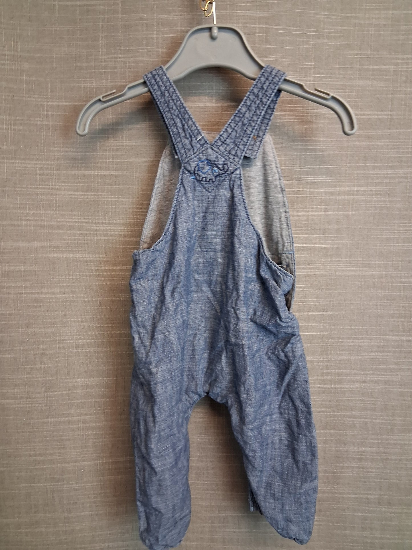 Nutmeg Boys Denim Dungarees Blue Age 3-6 Months
