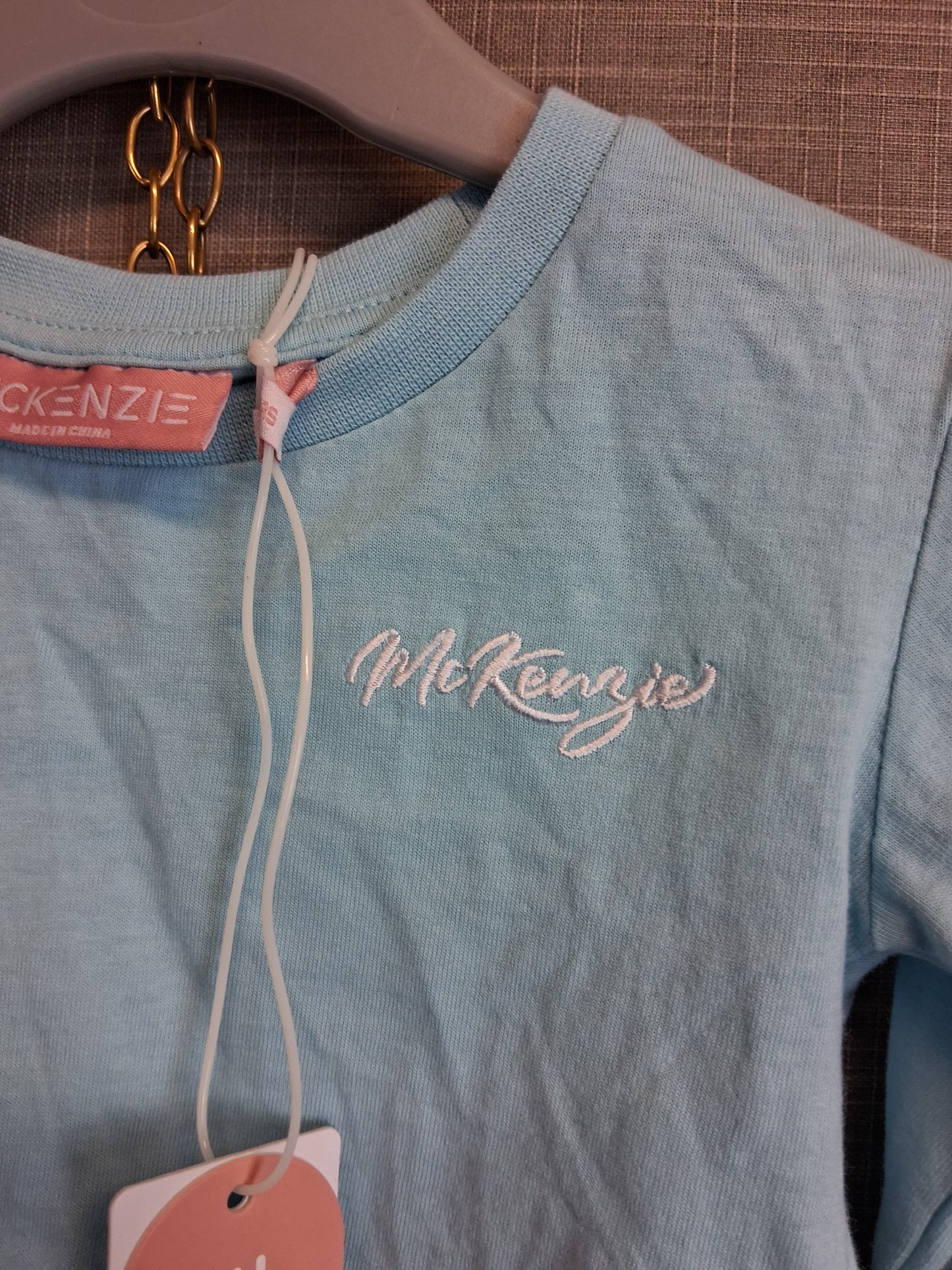 Mckenzie Girls Blue Crop Long Sleeve T-Shirt Age 3-4 Years New