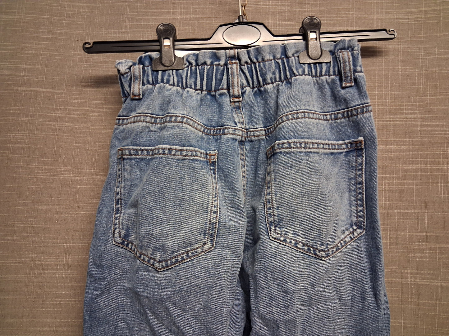 George Girls Paperbag Denim  Jeans Blue Lightwash Age 13-14 Years New