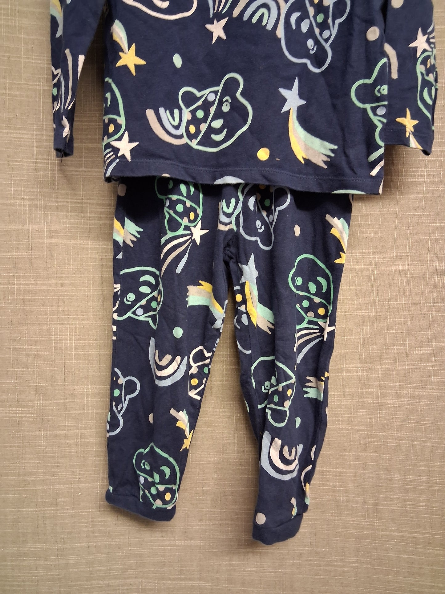 George Boys "Pudsey" Children in Need Pyjamas PJs 2 Piece Set Age 2-3 Years