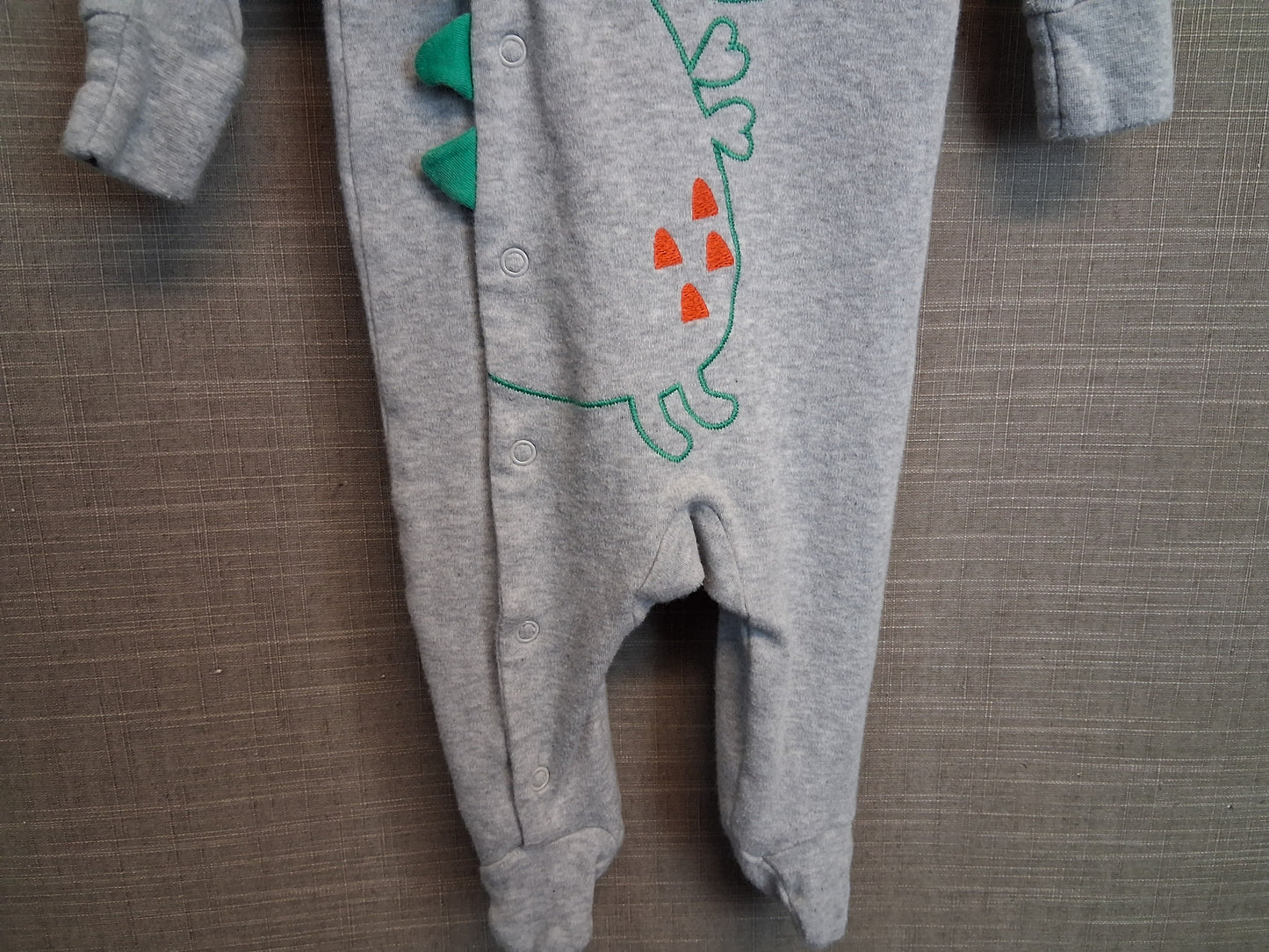 Matalan Boys Grey Dinosaur Sleepsuit Age Newborn