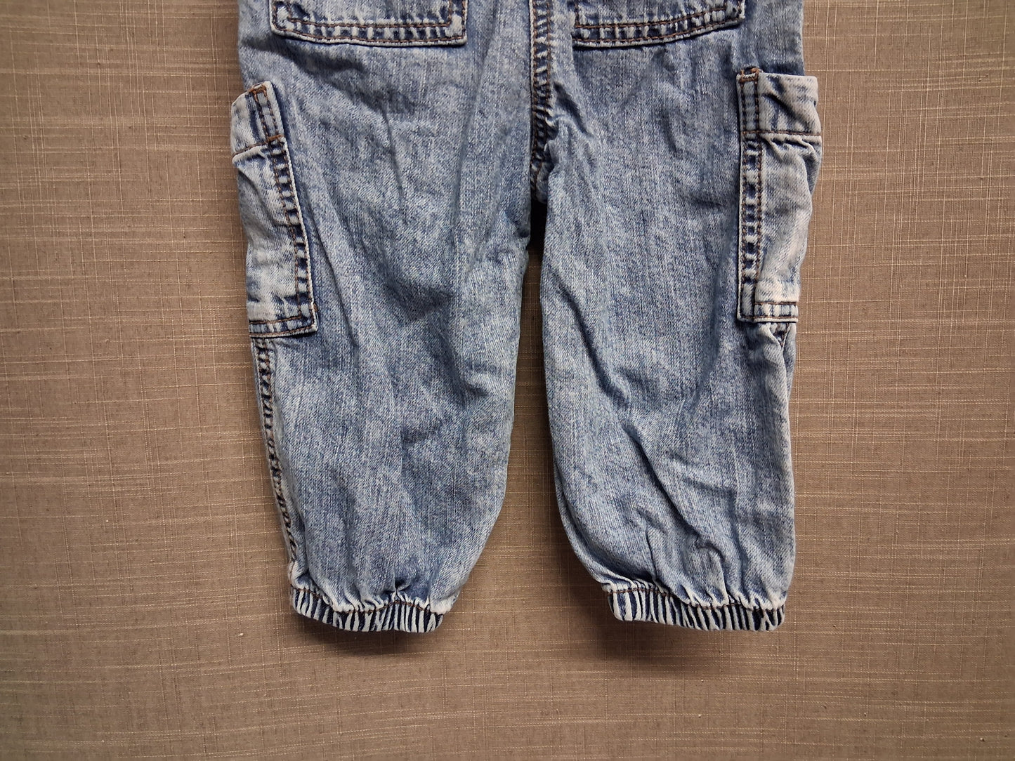 Next Girls Cargo Style Denim Jeans Lightwash Age 12-18 Months