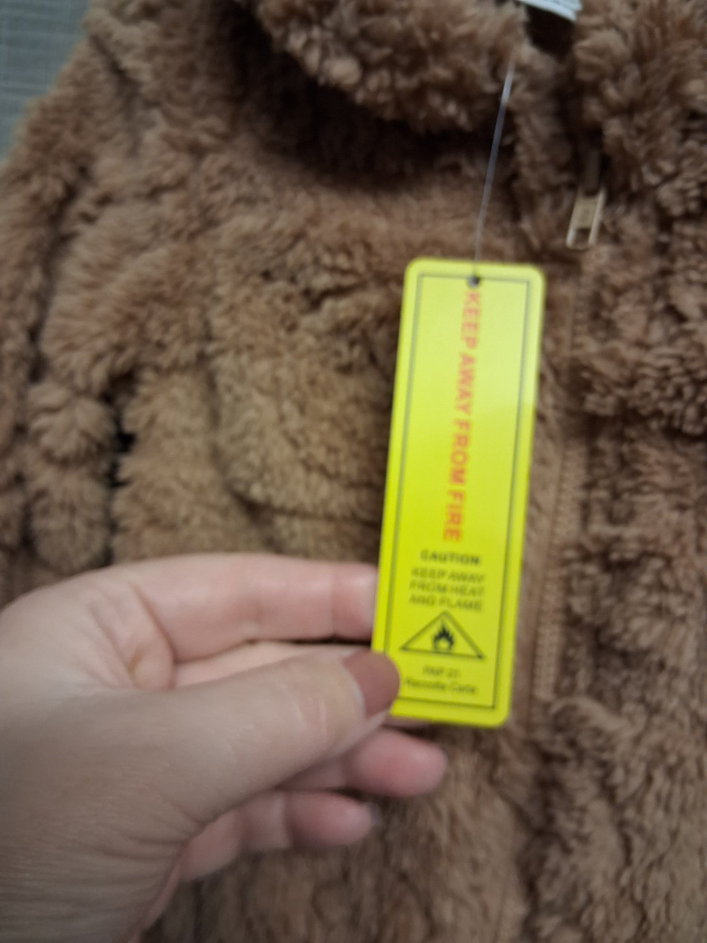Shein Boys Brown Teddy Bear Onesie Age 9-12 Months New