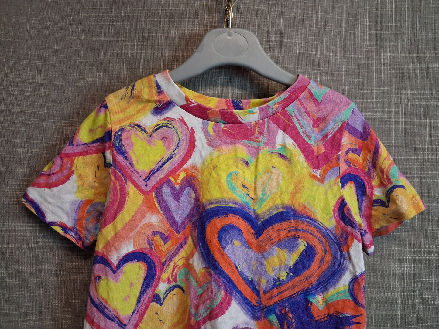 Next Girls Multicolour Tie Dye Love Hearts T-Shirt Age 6 Years