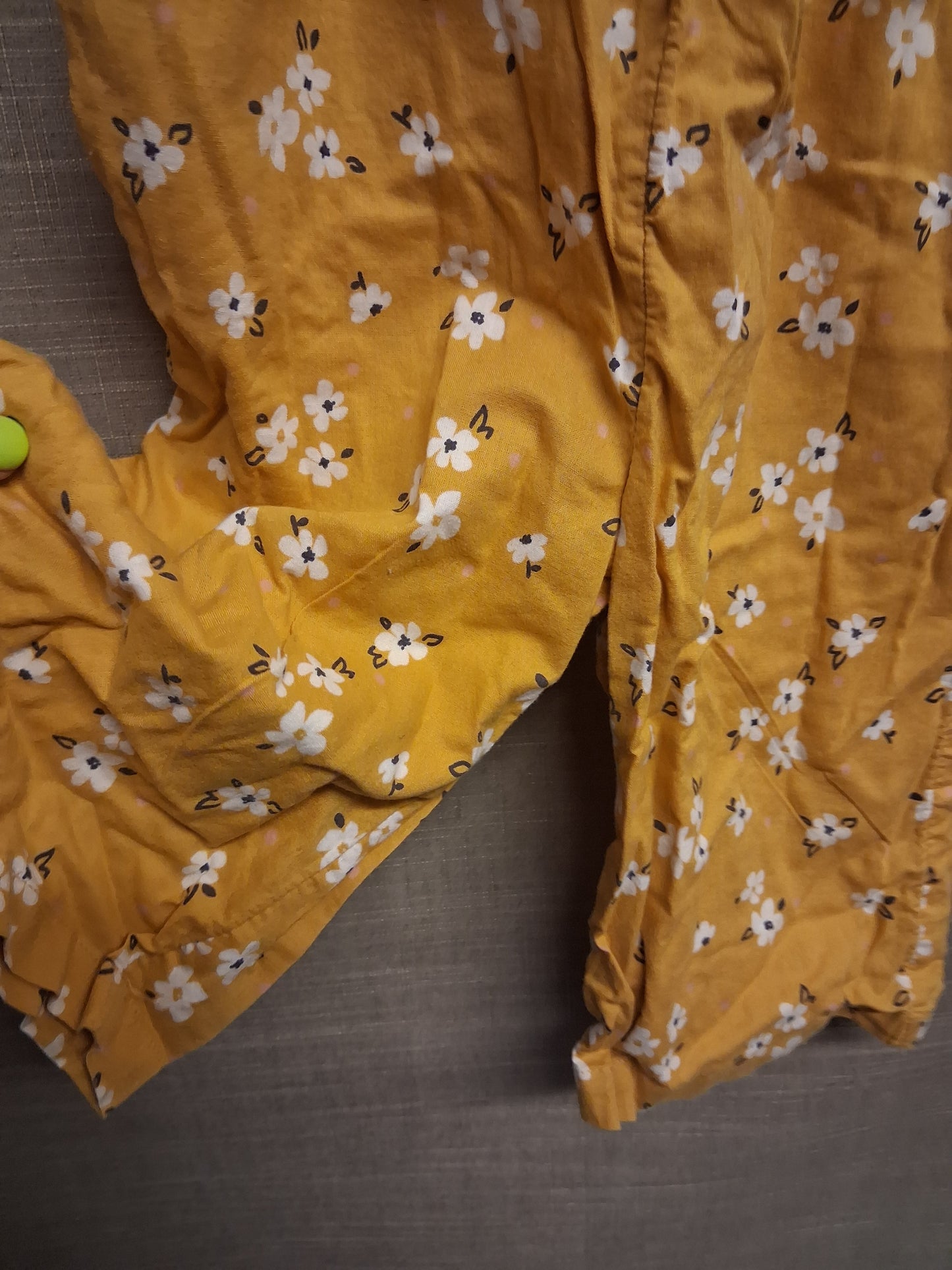 F&F Girls Yellow Floral Jumpsuit Sleeveless Age 2-3 Years