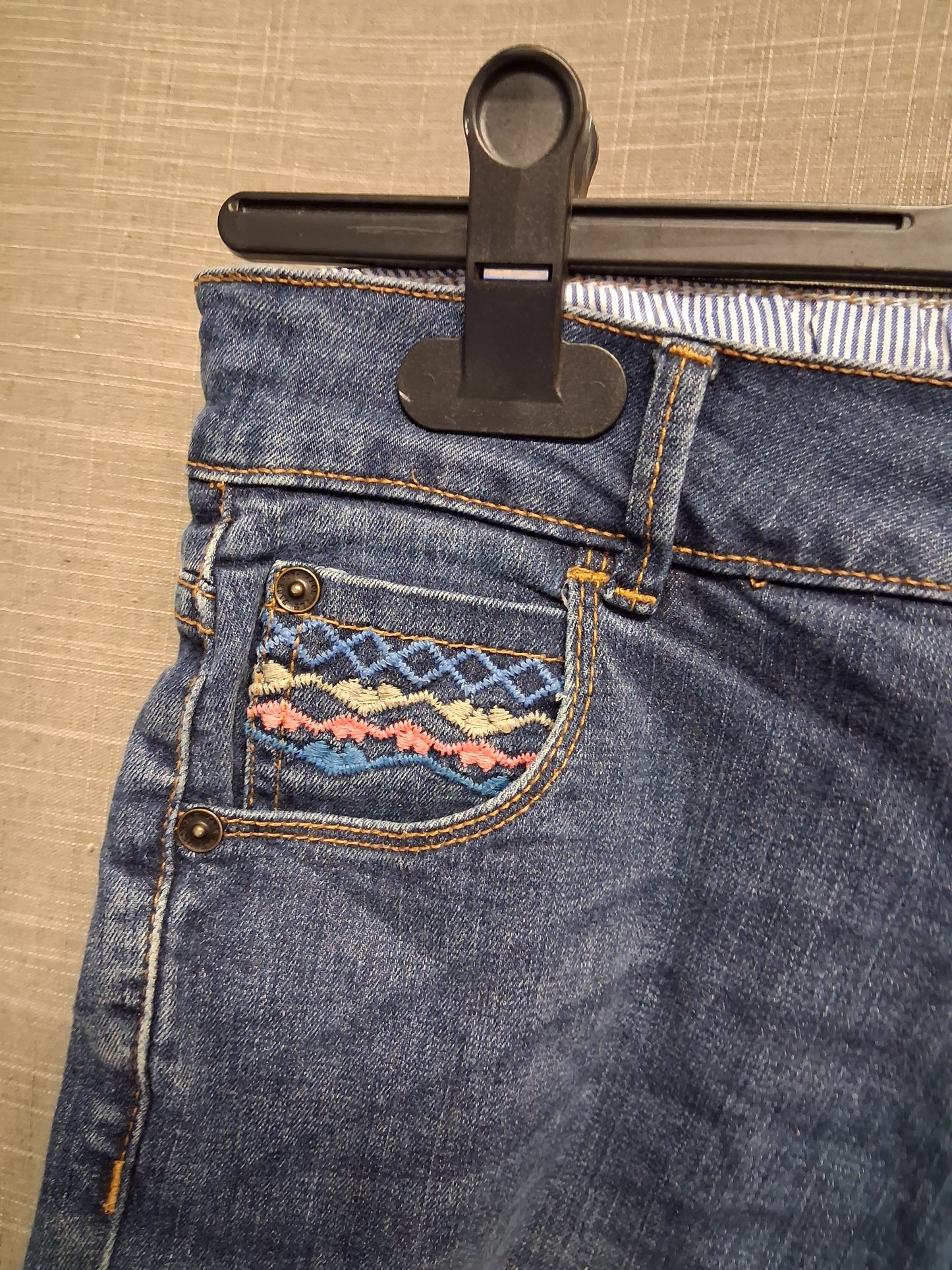 Fat Face Girls Darkwash Blue Denim Shorts Age 12-13 Years