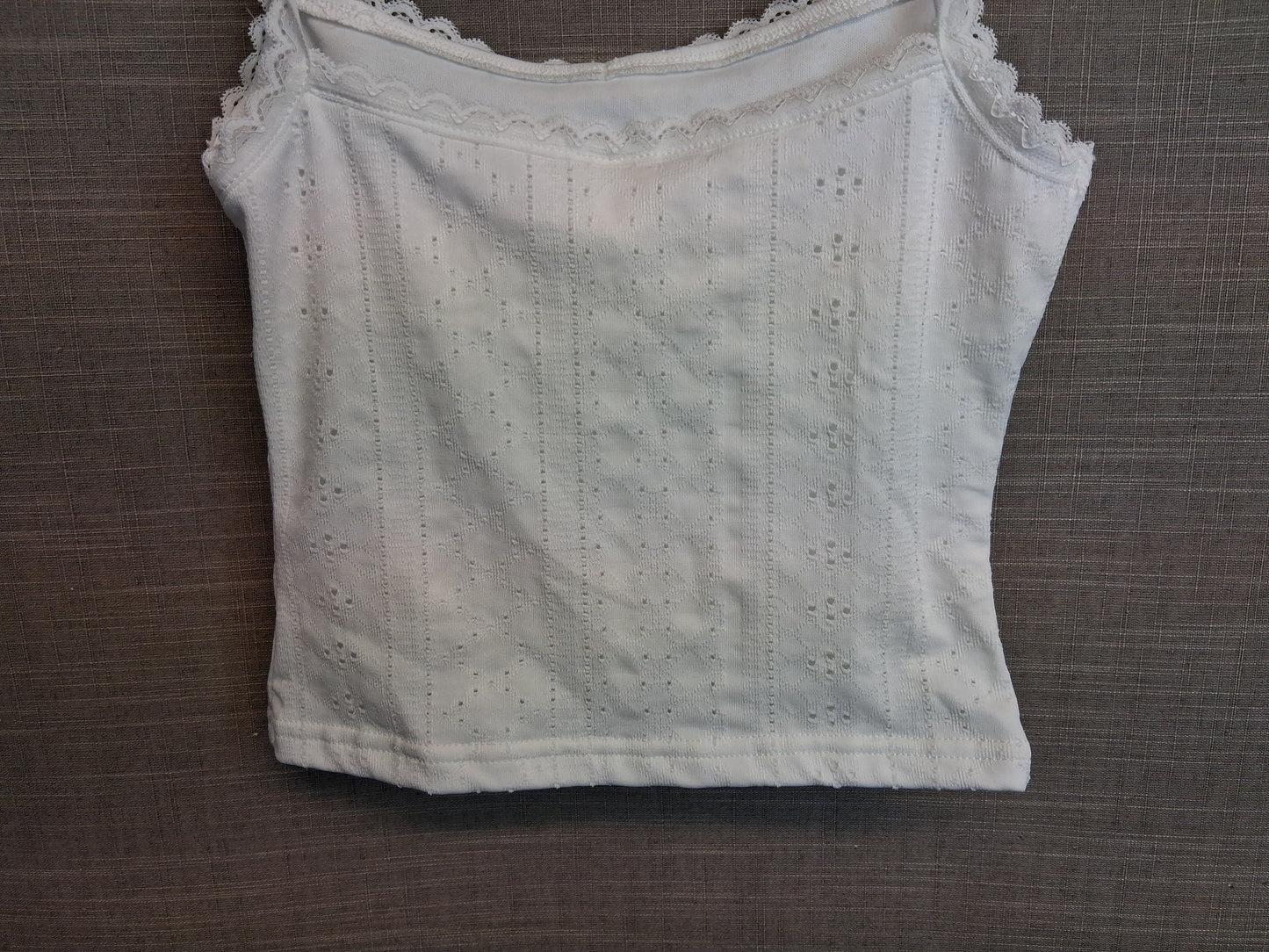 Shein Vest Tank White Brodiere Anglaise Age 13 Years