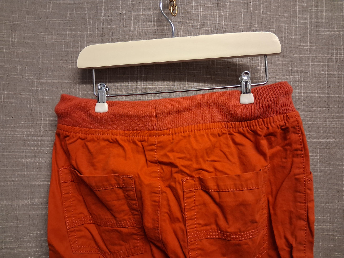 TU Boys Red Orange Shorts 100% Cotton Age 5-6 Years