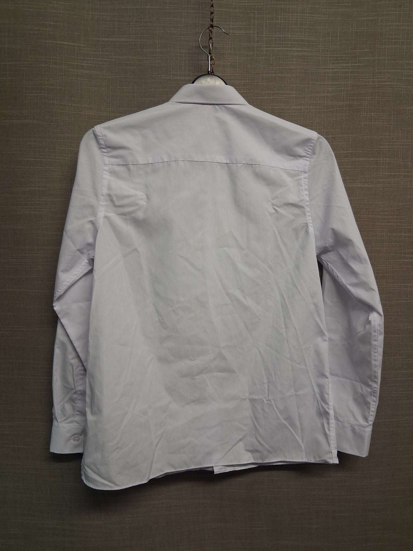 Marks and Spencers Boys White Long Sleeve Shirt Age 12-13 Years