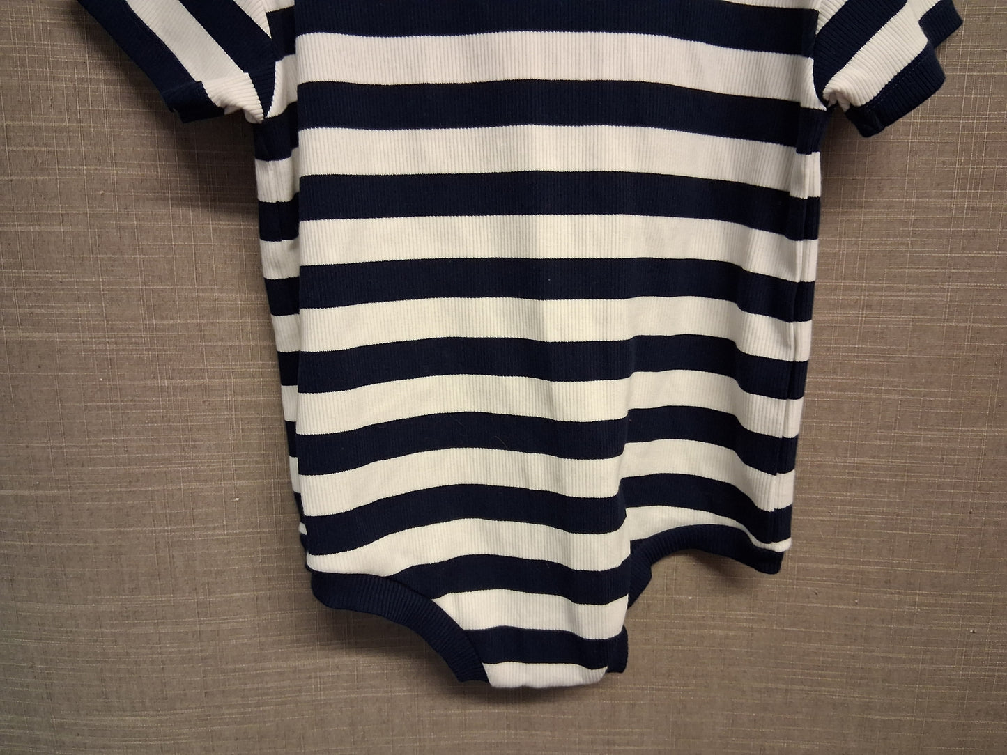 Country Road Boys Blue White Striped Short Sleeve Bodysuit Age 18-24 Months New