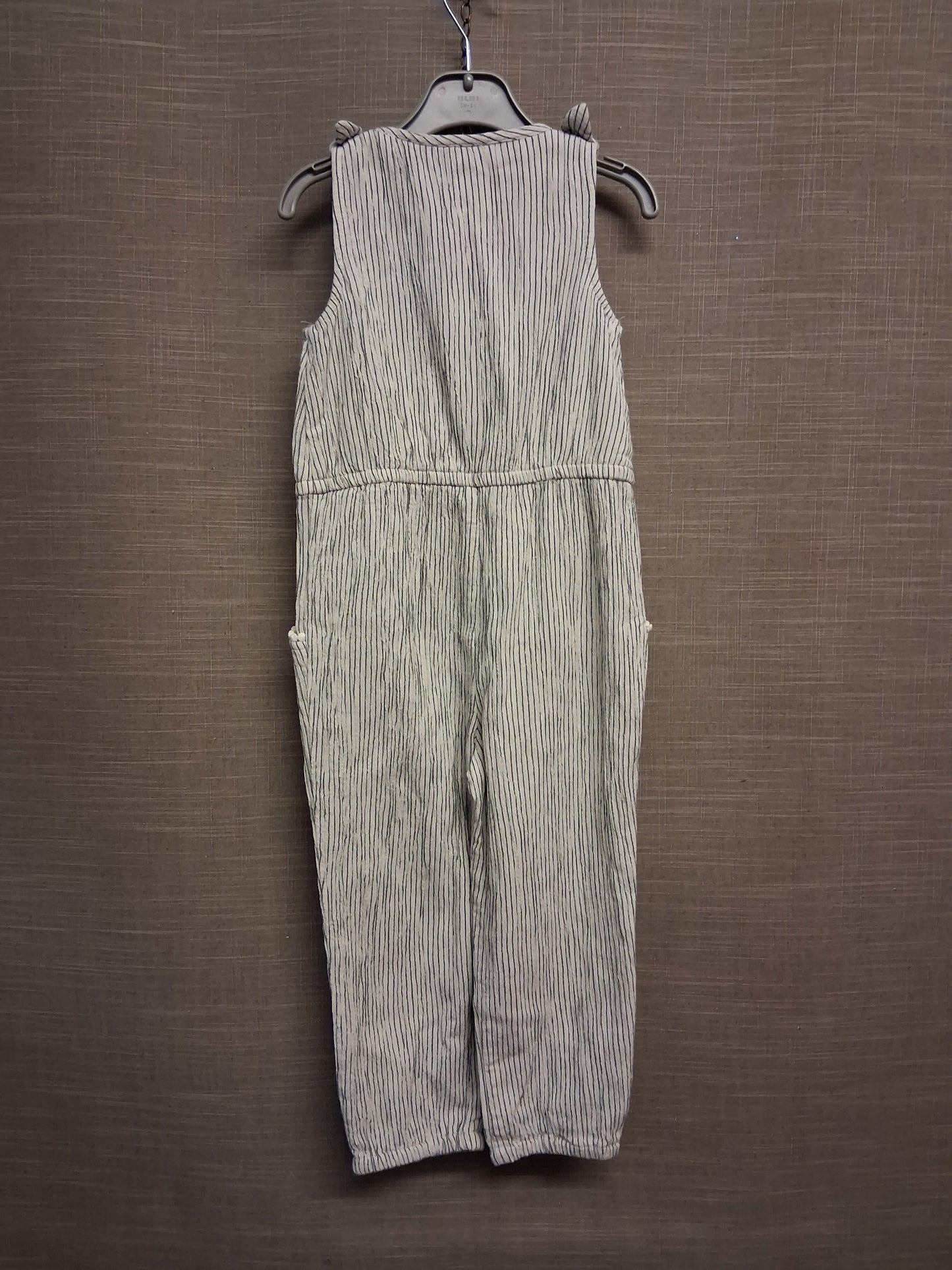 Mantaray Girls Sleeveless Romper Embroidered Animals Grey White Striped Age 3-4 Years New