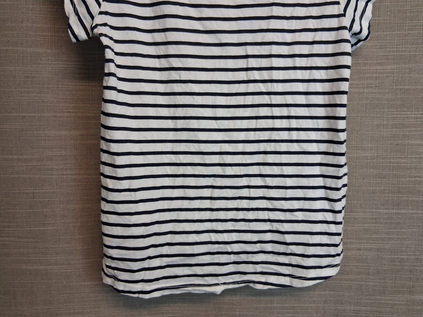 Disney H&M Black White Stripe Short Sleeve T-Shirt Age 8-10 Years