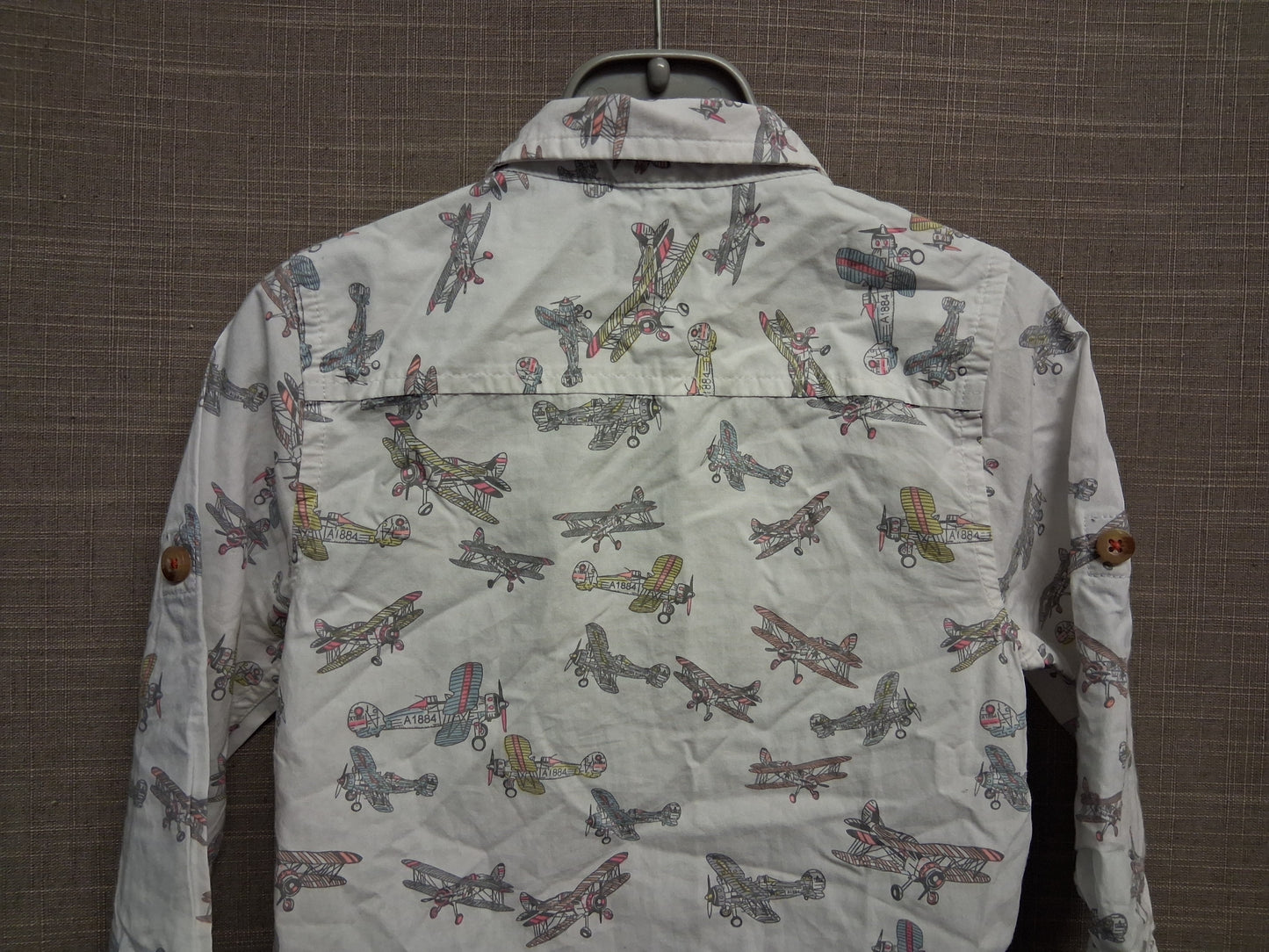 Marks and Spencer Boys Plane Theme Long Sleeve Shirt Age 12-18 Months
