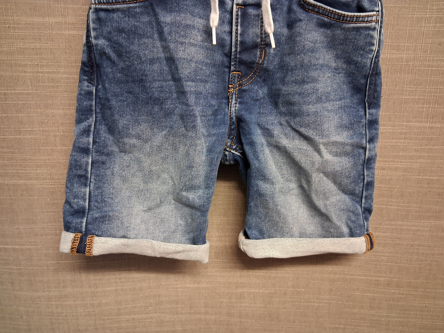H&M Boys Soft Touch Slim Fit Denim Shorts Age 8-9 Years Adjustable Waist
