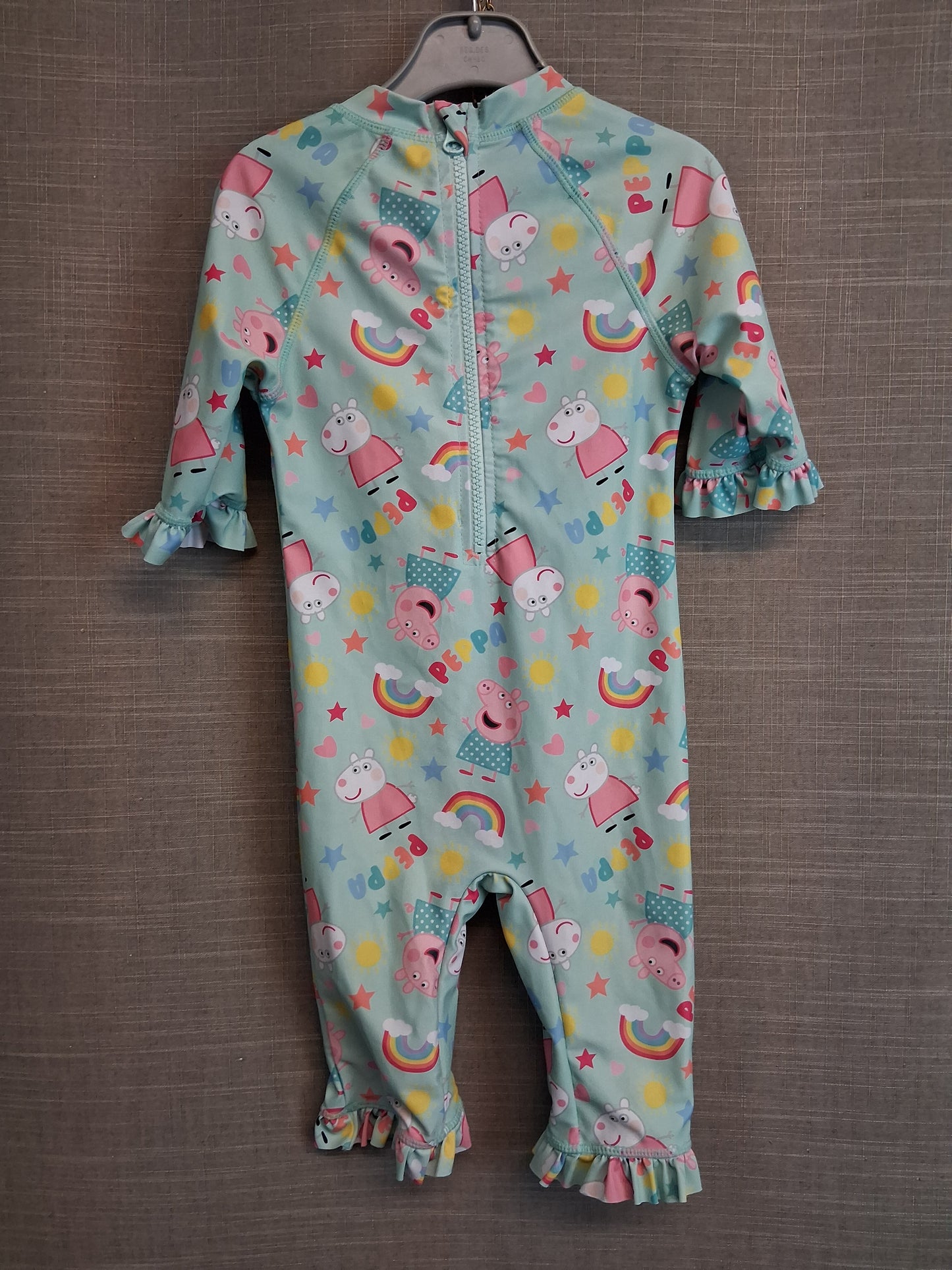 George Peppa Pig UV Swimsuit Age 3-4 Years Green One Piece