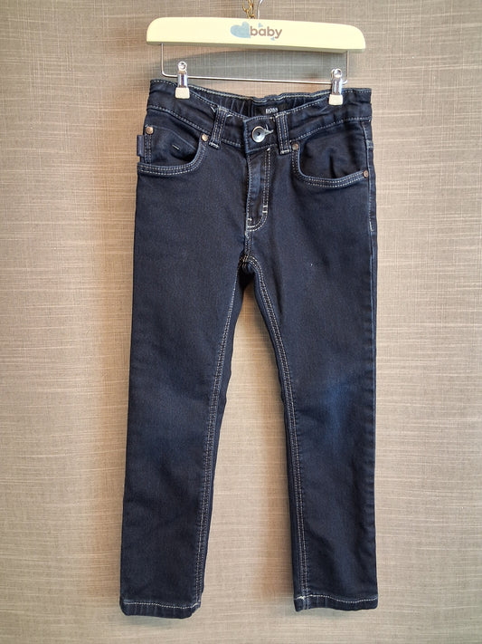 Hugo Boss Boys Skinny Jeans Darkwash Blue Adjustable Waist Age 6 Years
