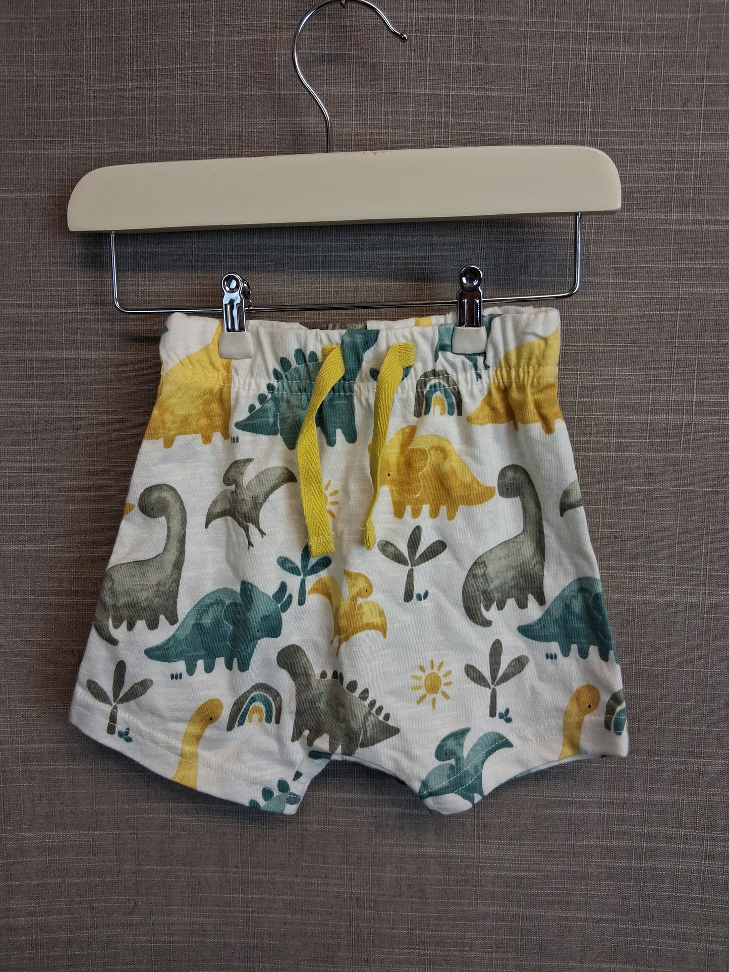 George Boys Twin Pack of Shorts Age 0-3 Months Dinosaur Theme