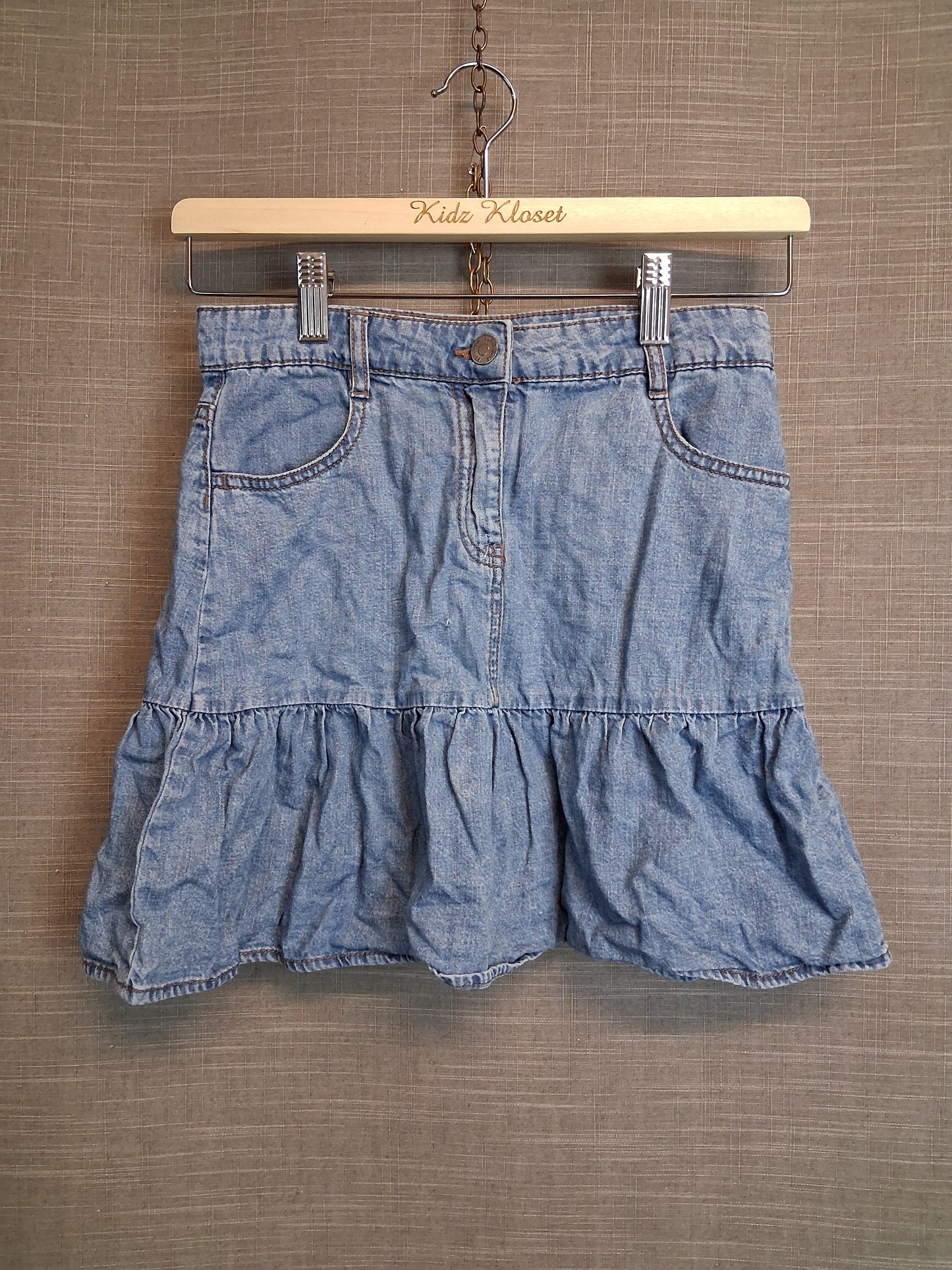 George Girls Blue Denim Skirt Age 10-11 Years