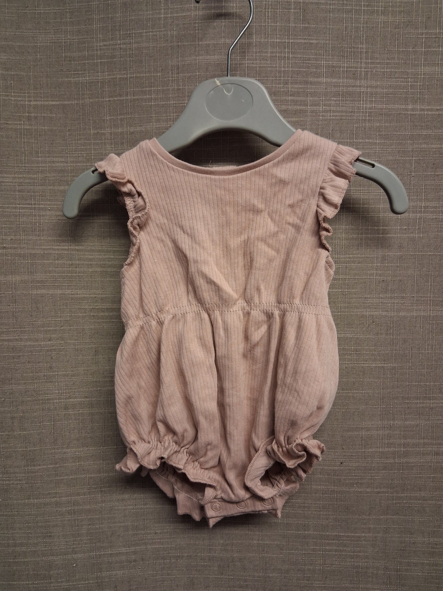 Next Girls Dusky Pink One Piece Romper Age 0-3 Months