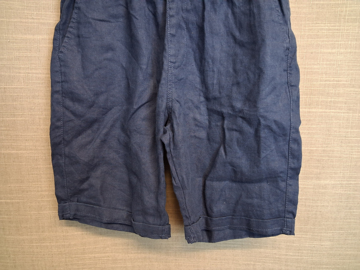 Next Boys 100% Linen Blue Shorts Age 11 Years