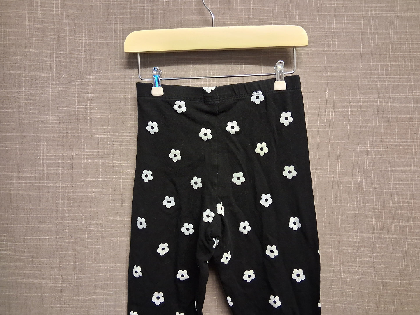 Matalan Black Floral Jersey Leggings Age 7 Years