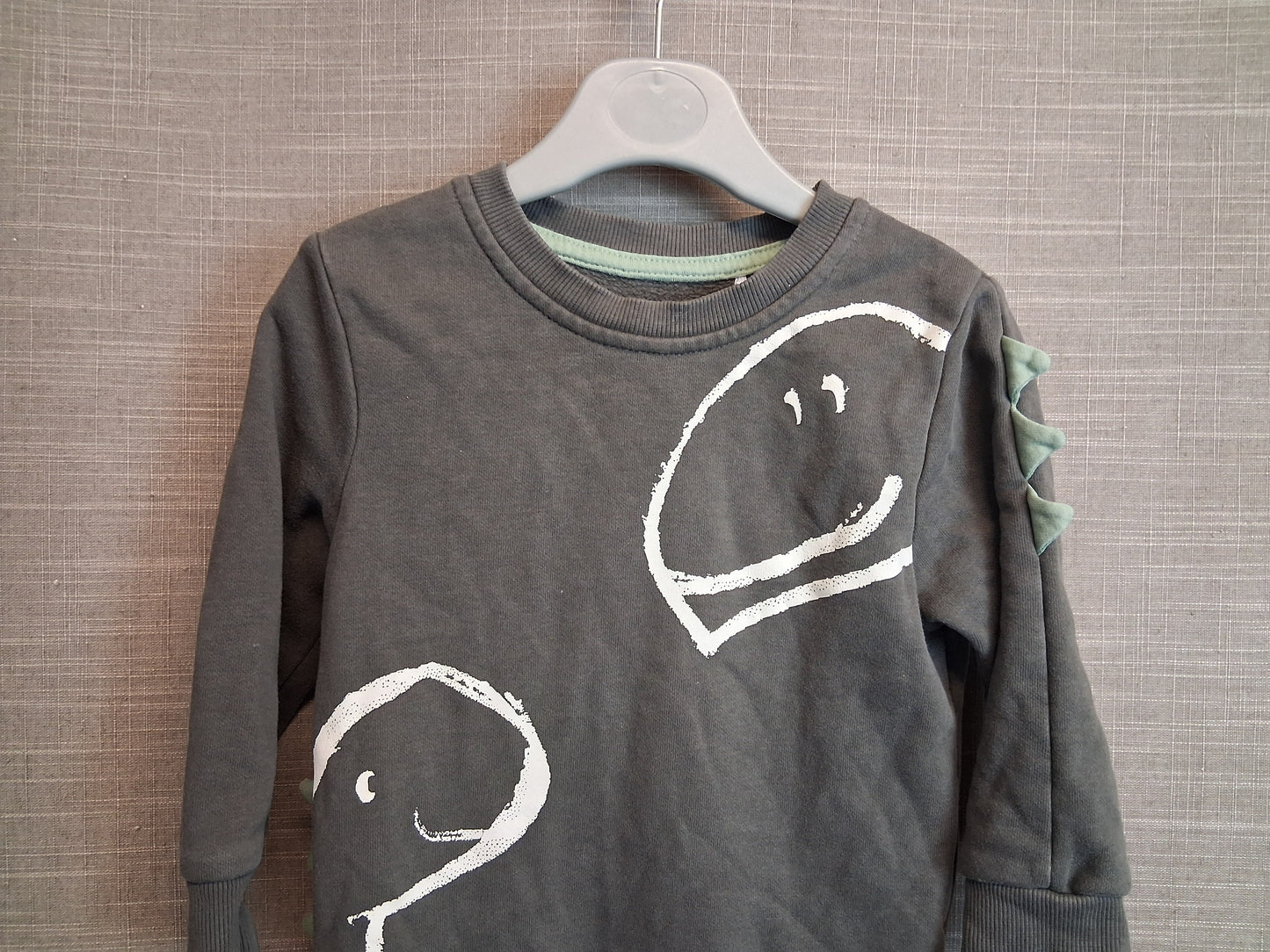 George Boys Grey Dinosaur Theme Sweater Age 12-18 Months