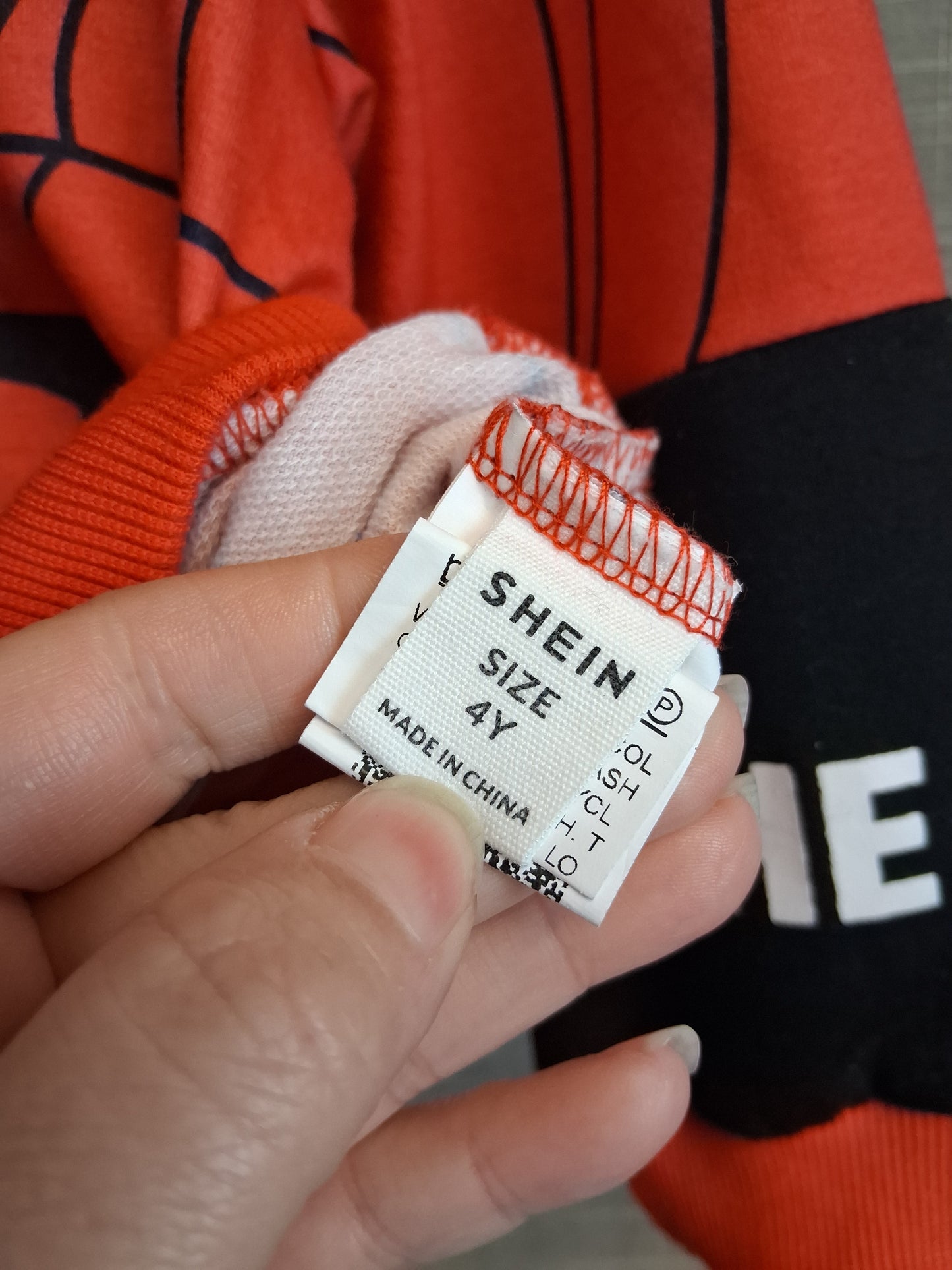 Shein Boys Spider Man Hoodie Age 4 Years Red