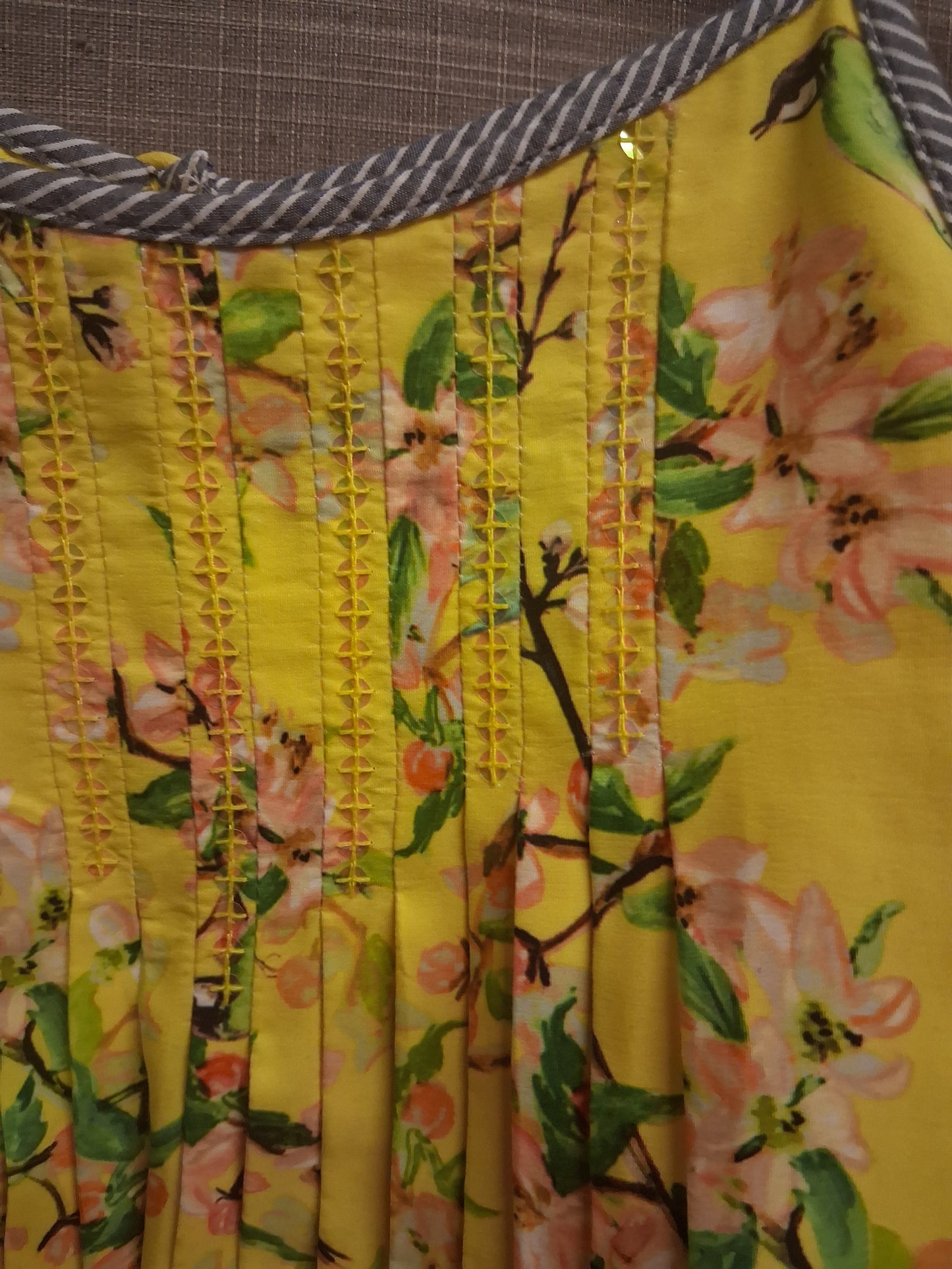 Marks and Spencer Autograph Girls Yellow Floral Vest Top Age 6-7 Years