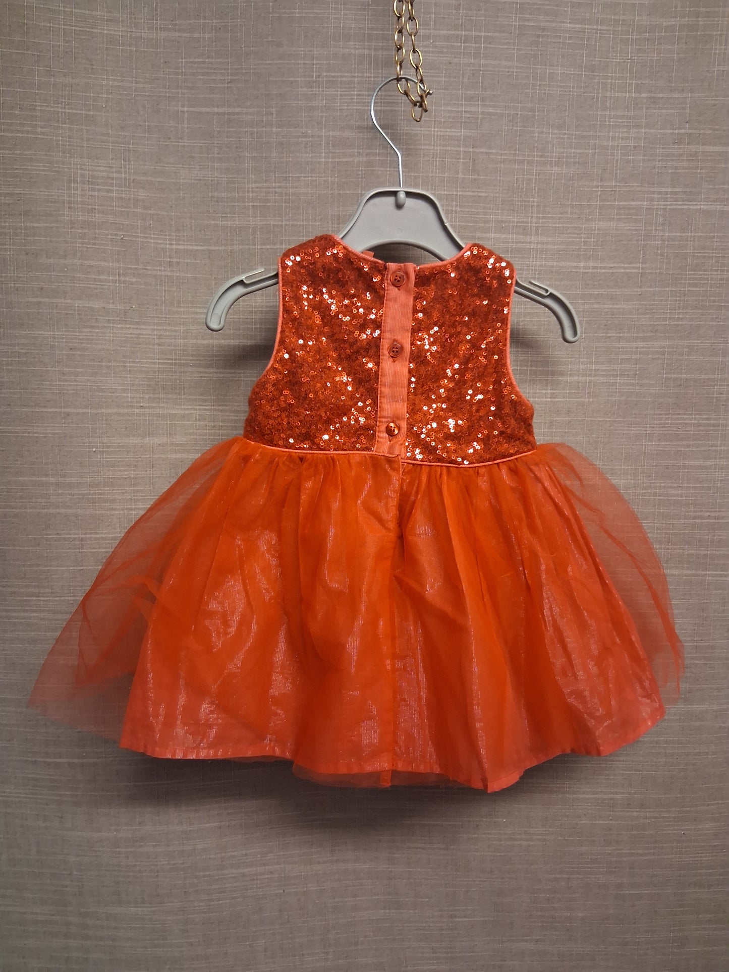 Mothercare Girls Red Sequin Party Dress Age 6-9 Months