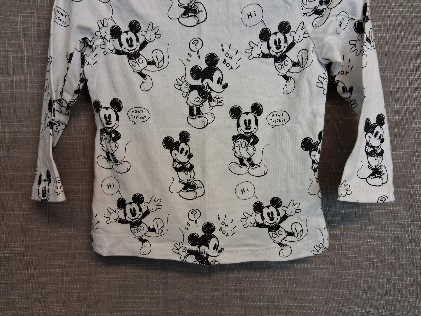 F&F Disney Boys Mickey Mouse Long Sleeve T-Shirt Age 6-9 Months
