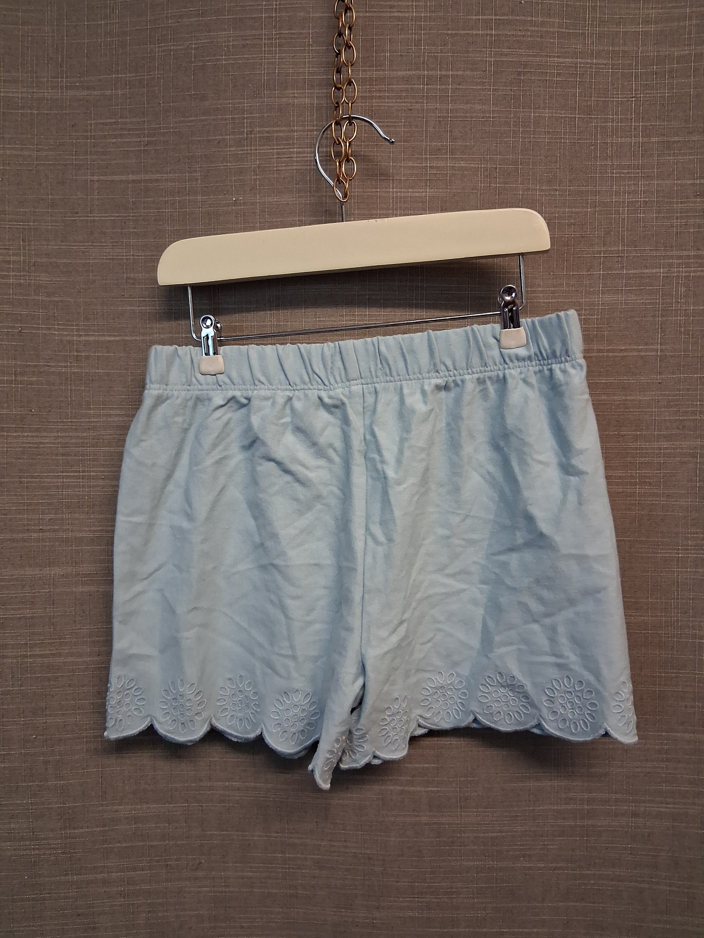 V by Very Girls Blue Scalloped Edge Shorts Age 6-7 Years