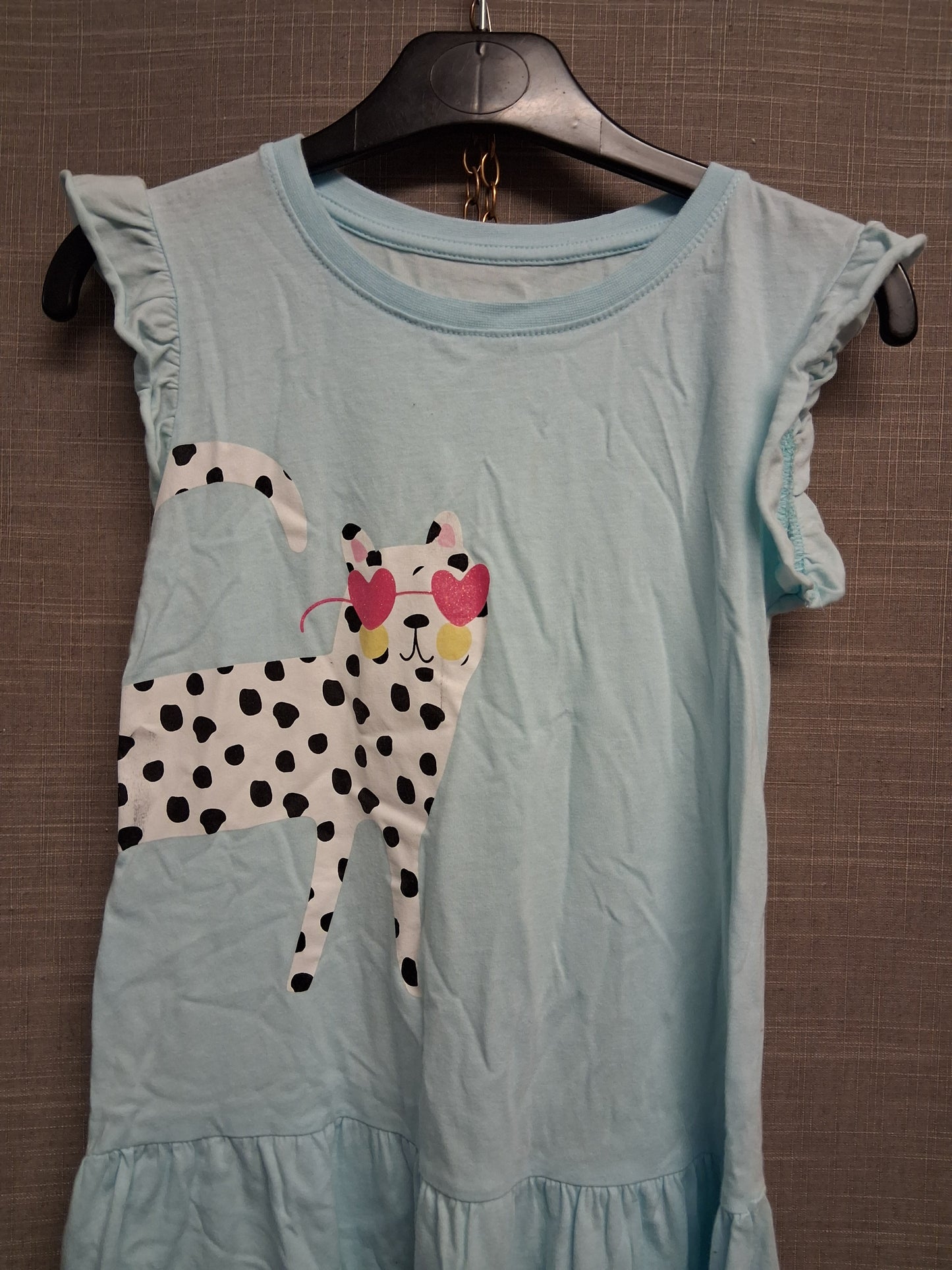 Woolworths Girls Blue Sleeveless Jersey T-Shirt Dress Age 8 Years