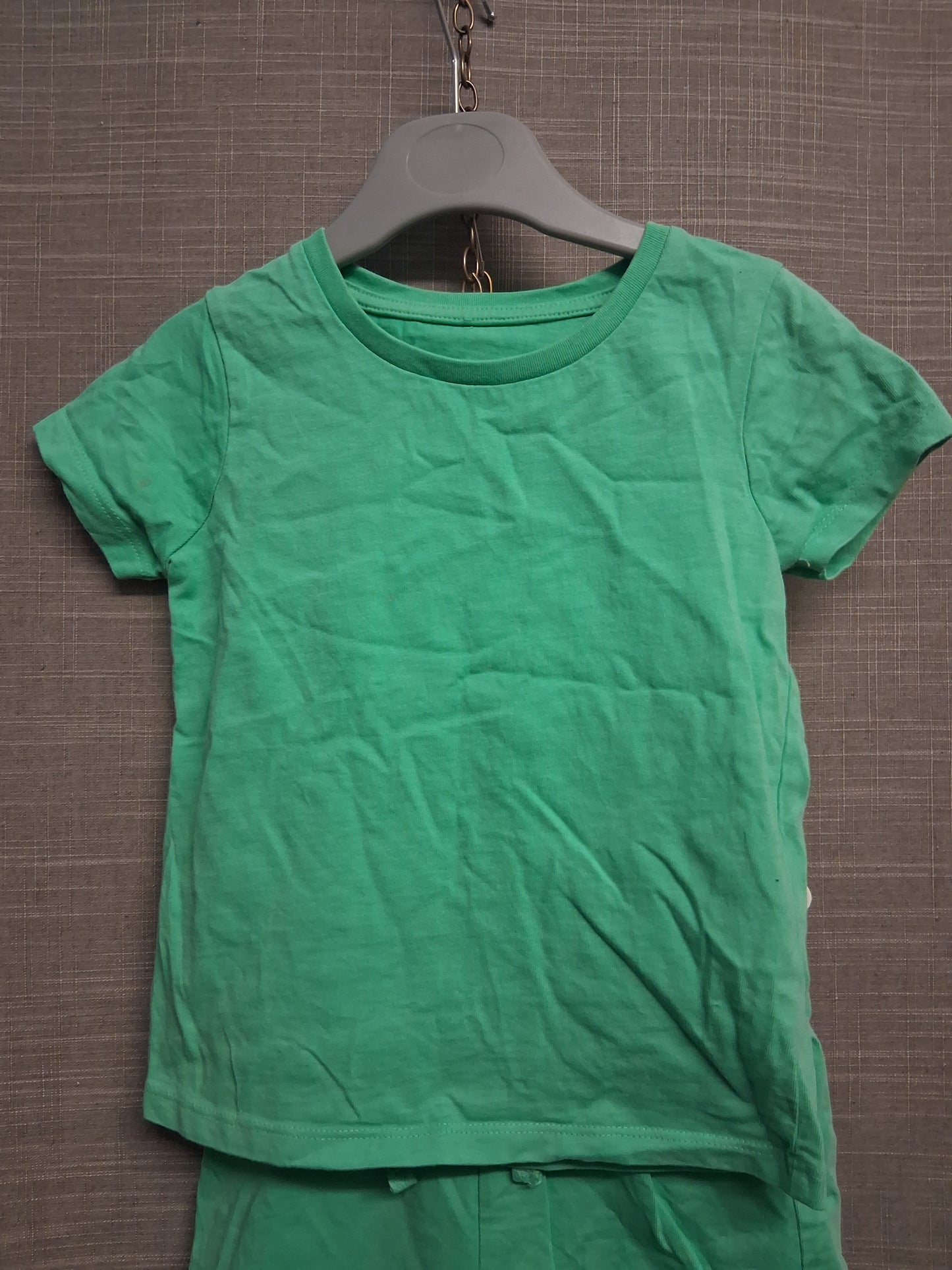 George Unisex 2 Piece Outfit Shorts & T-Shirt Green Age 2-3 Years