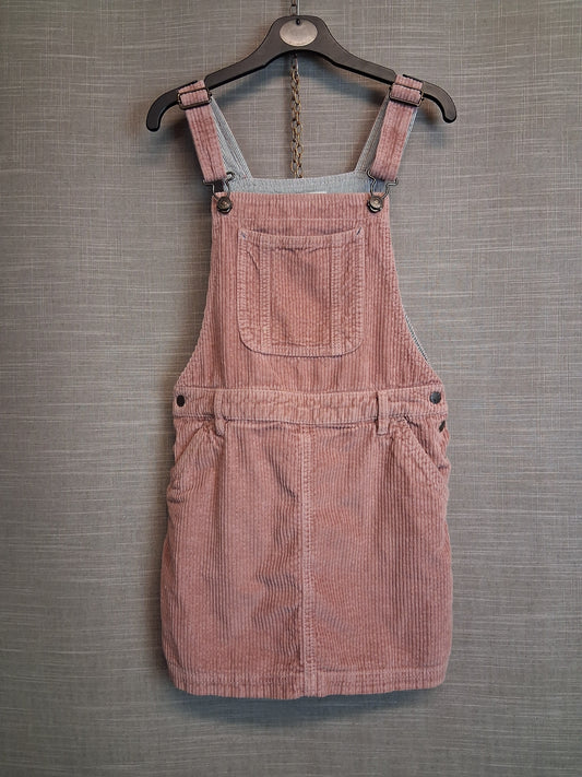 Fat Face Girls Dusky Pink Corduroy Pinafore Dress Age 10-11 Years
