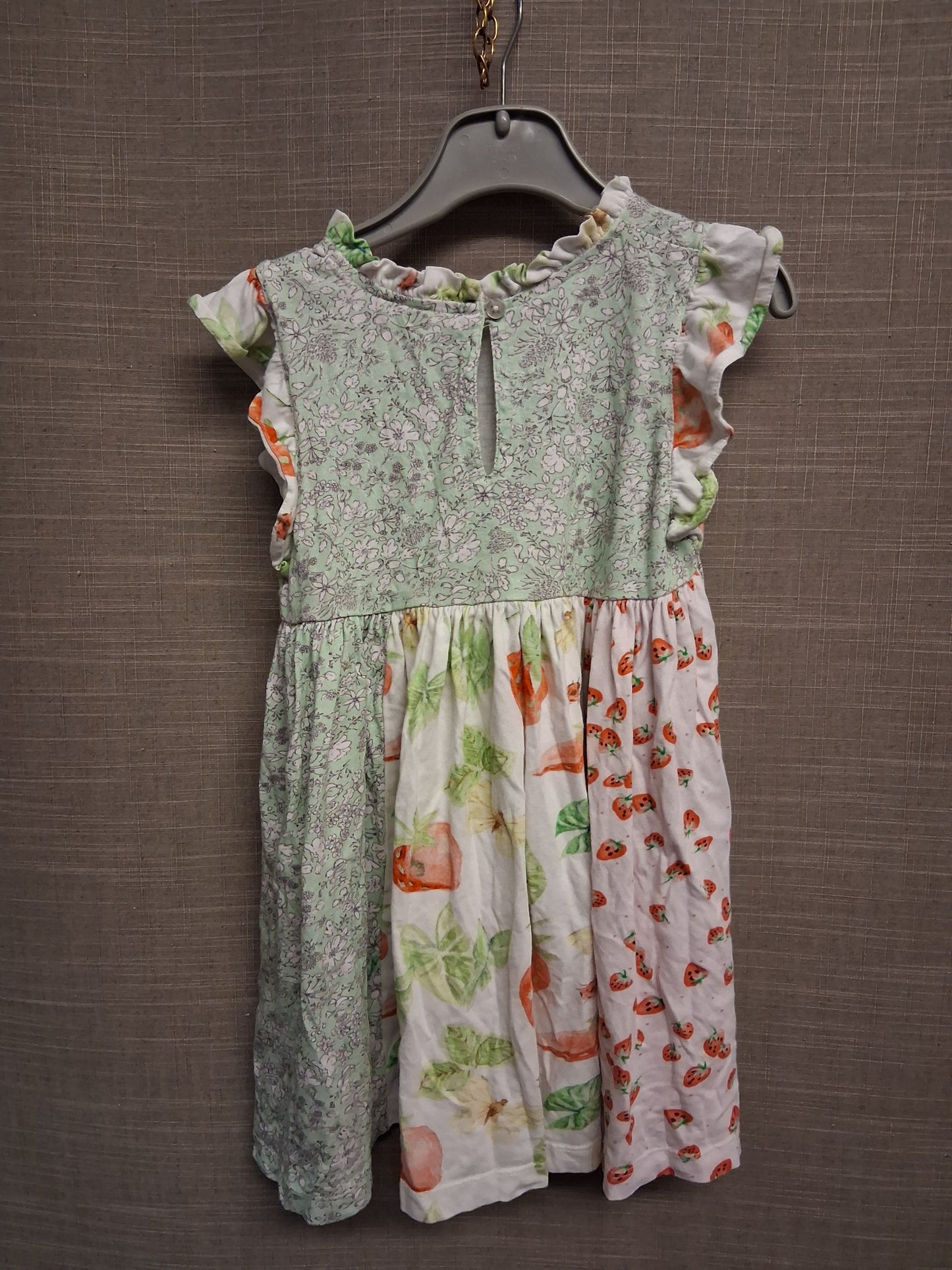 Next Girls Patchwork Sleeveless Jersey Dress Multicolour Age 2-3 Years