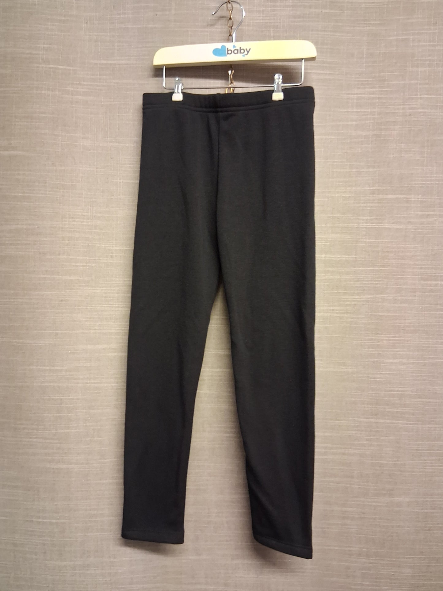 F&F Girls Black Lined Leggings Age 7-8 Years
