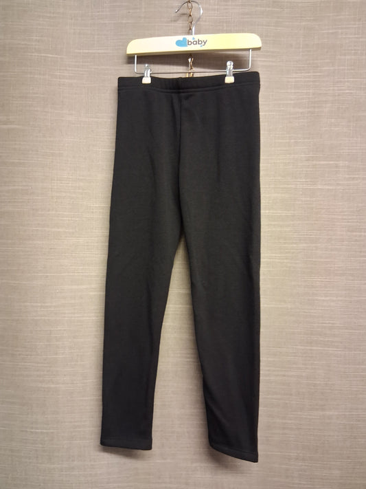 F&F Girls Black Lined Leggings Age 7-8 Years