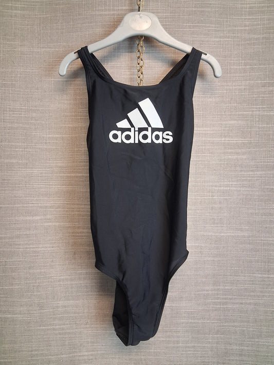 Adidas Girls Swimming Costume Black Age 7-8 Years