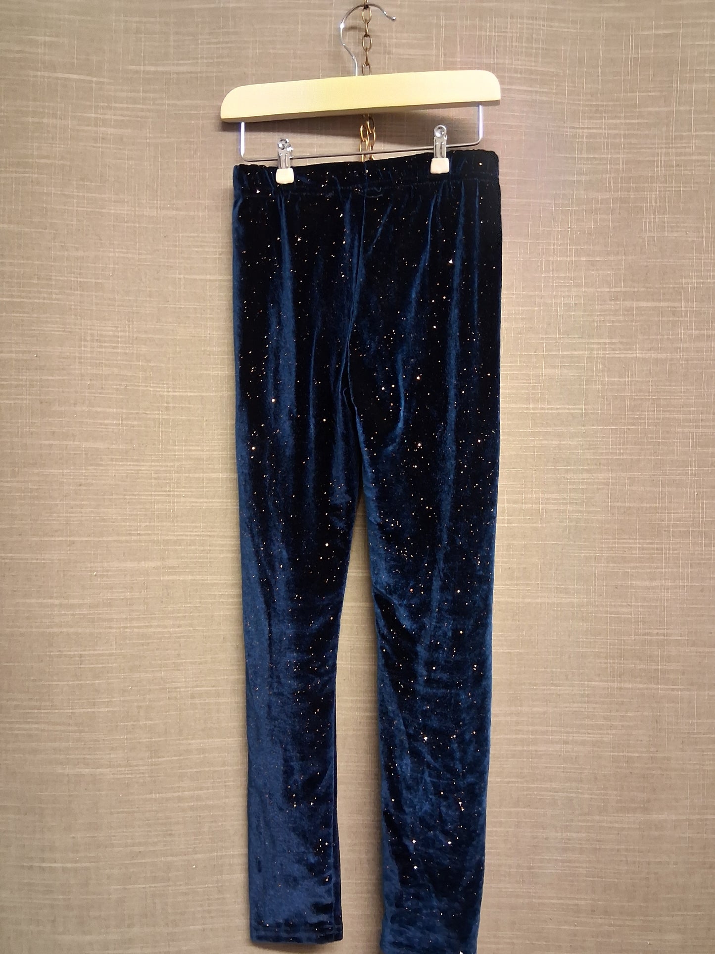 Little Kids Girls Blue Velour Glitterly Age 7-8 Years