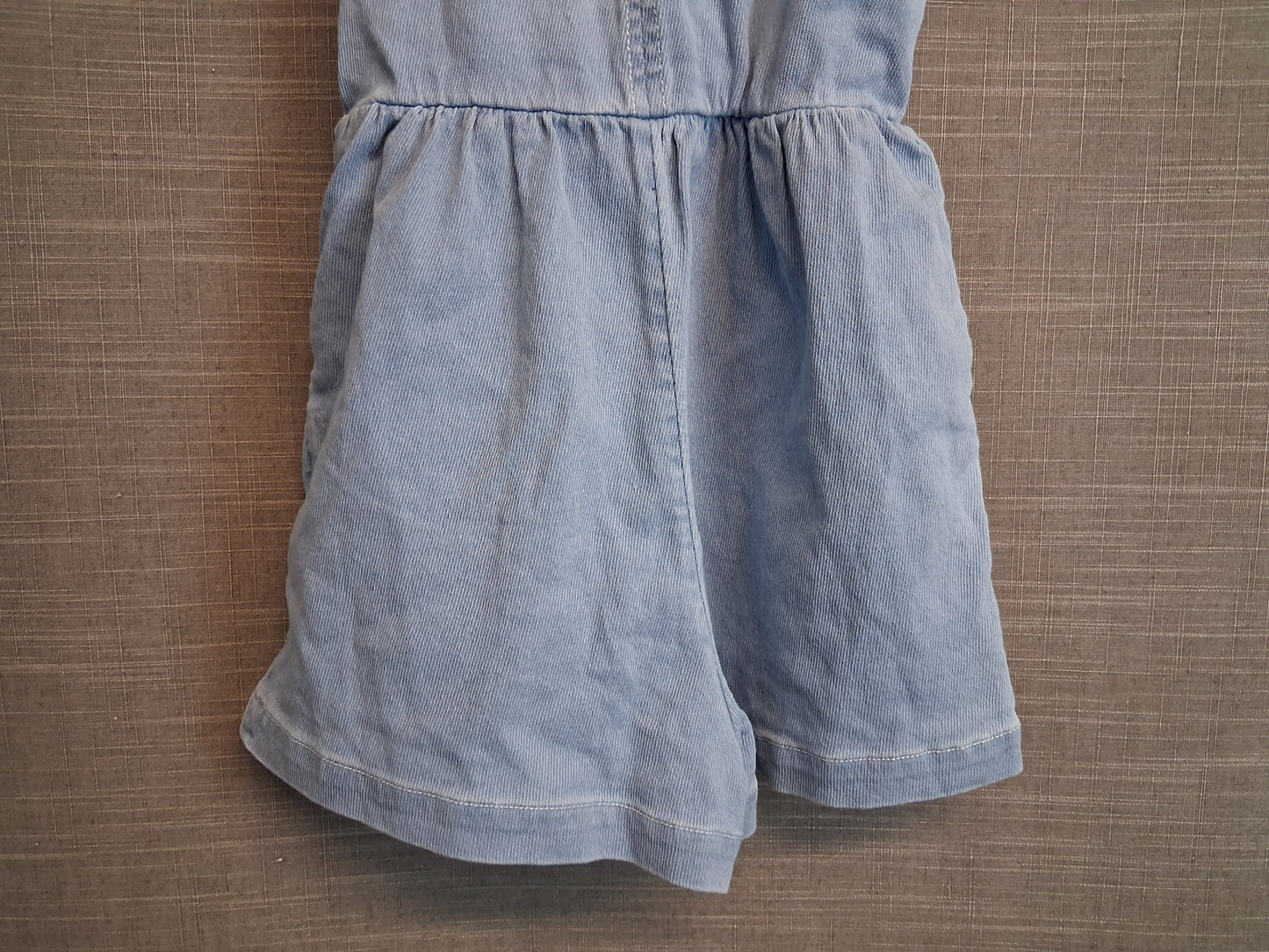 Nutmeg Girls Denim Playsuit Blue Age 3-4 Years with Pockets