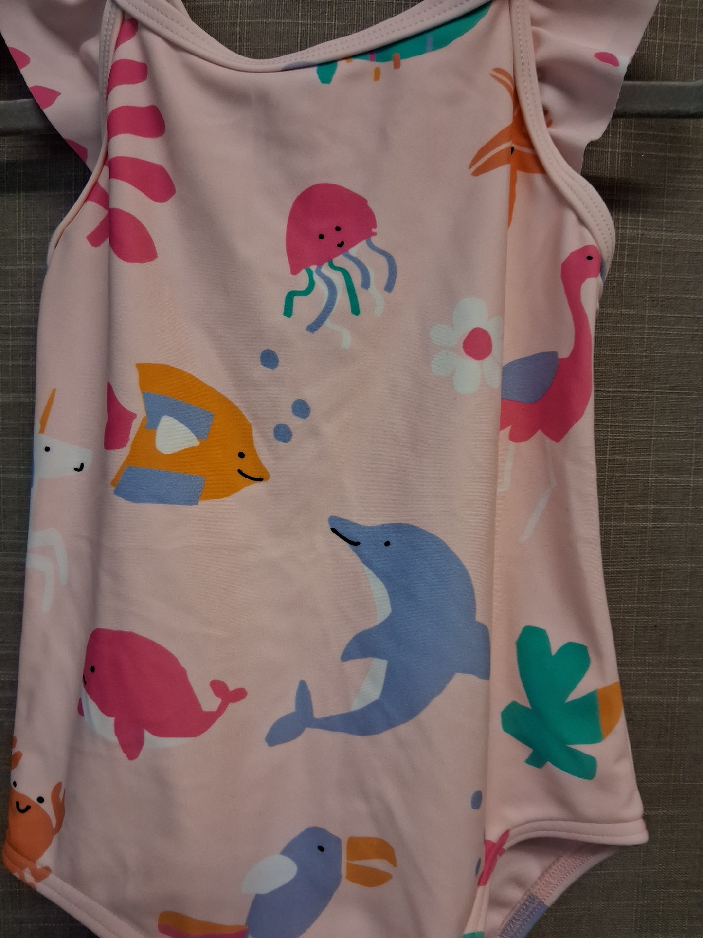 Marks and Spencer Pink Animals Swimsuit One Piece Age 2-3 Years