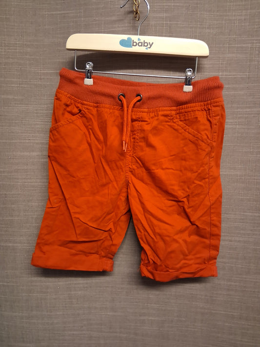 TU Boys Red Orange Shorts 100% Cotton Age 5-6 Years