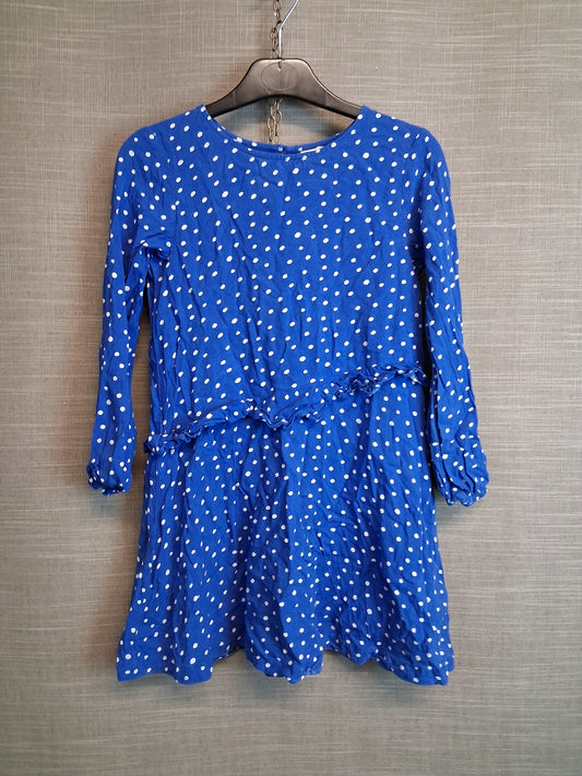 Next Blue Spotty A Line Dress Age 8 Years