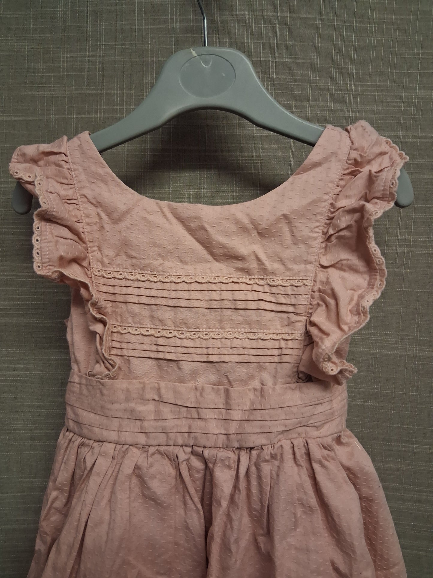 John Lewis Heirloom Dusky Pink 100% Cotton Party Dress Age 2-3   Years