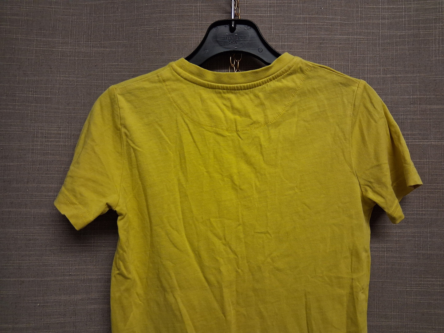 Penguin Boys T-Shirt Short Sleeve Yellow 100% Cotton Age 6-7 Years