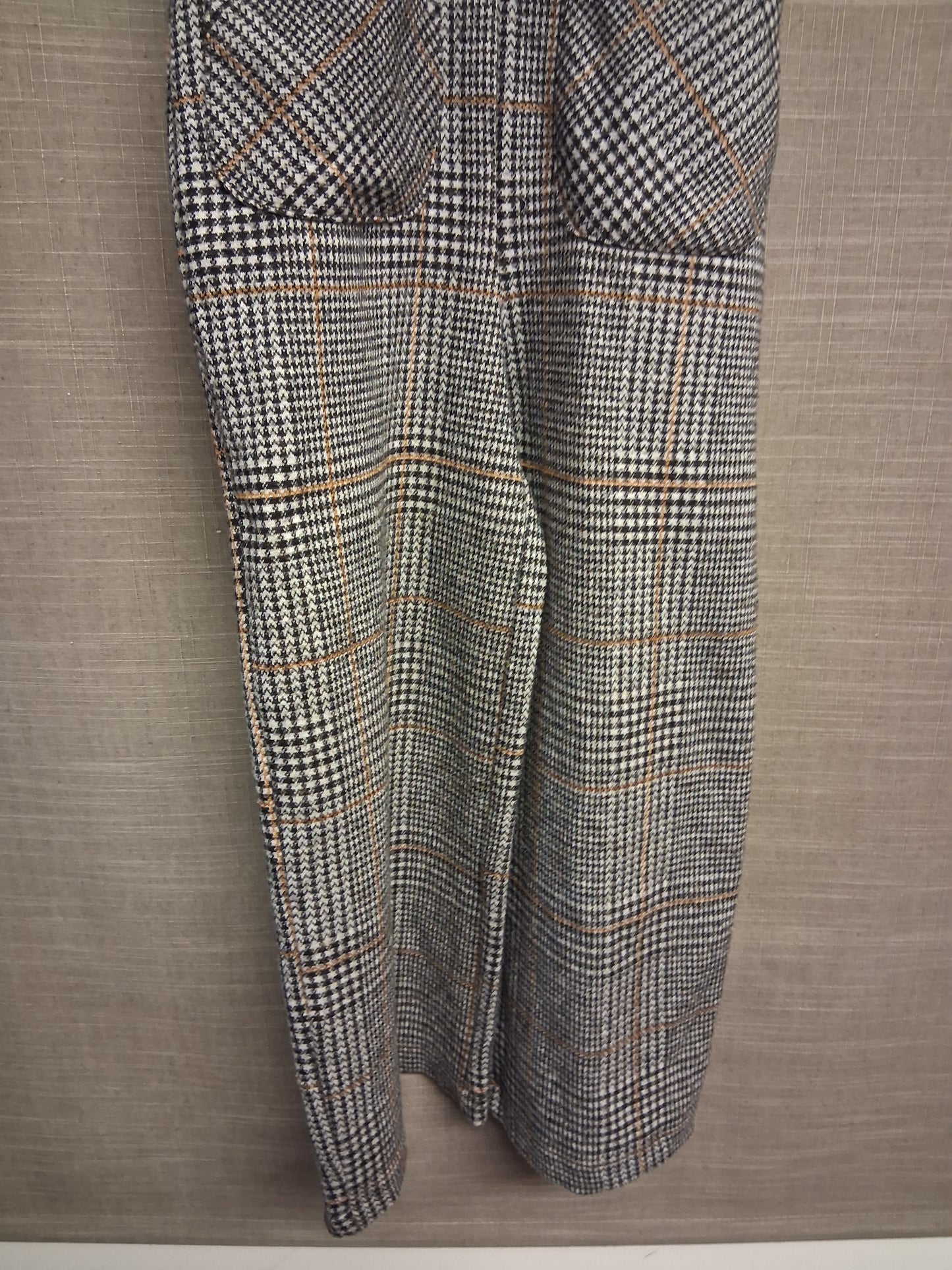 Zara Girls Checked Smart Dungarees Age 7 Years