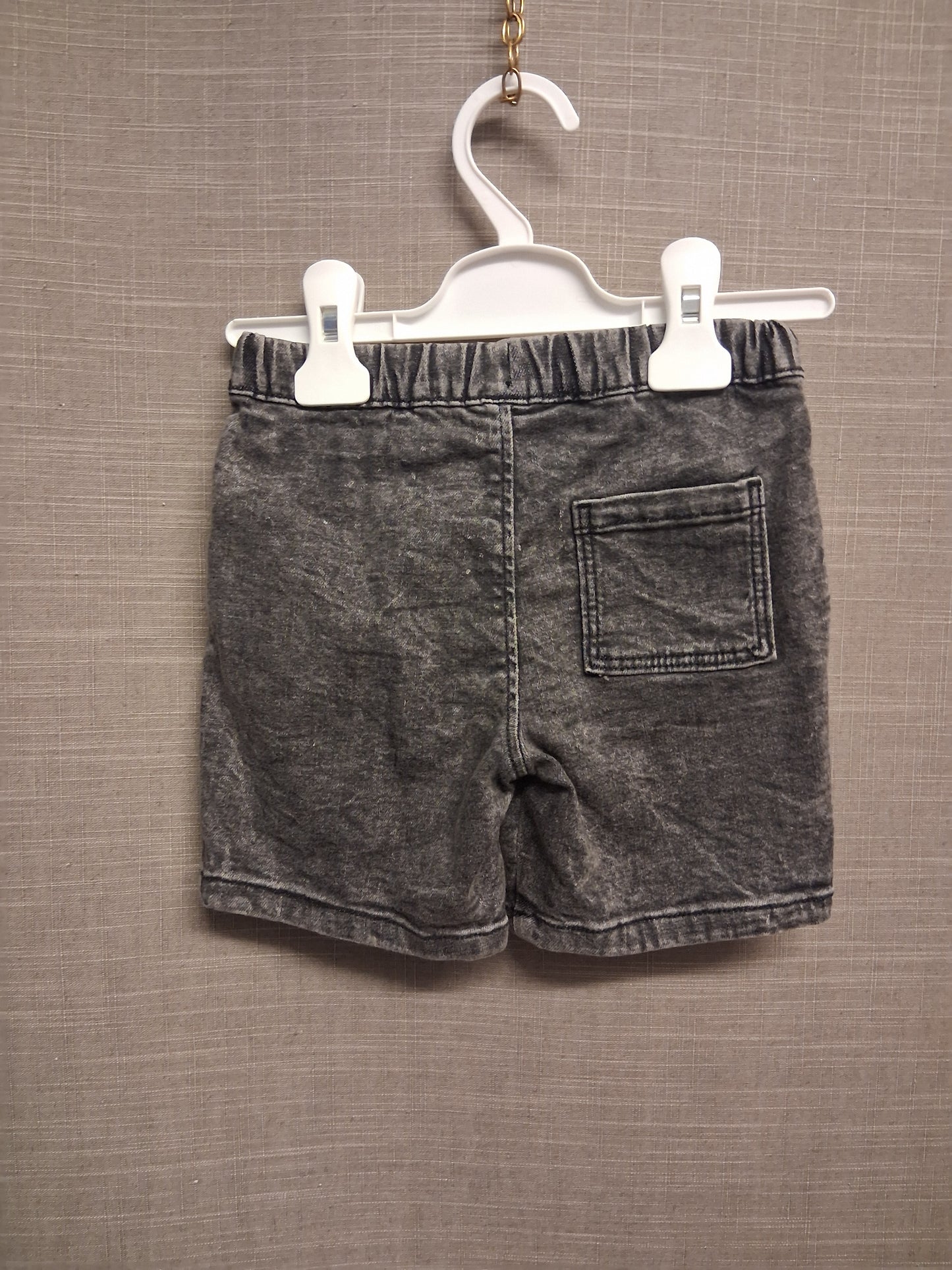 Original Marines Boys Black Denim Shorts Pockets on Front Age 12-18 Months