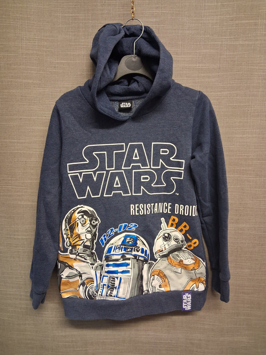 TU Star Wars Blue Jersey Hoodie Long Sleeve Age 10 Years