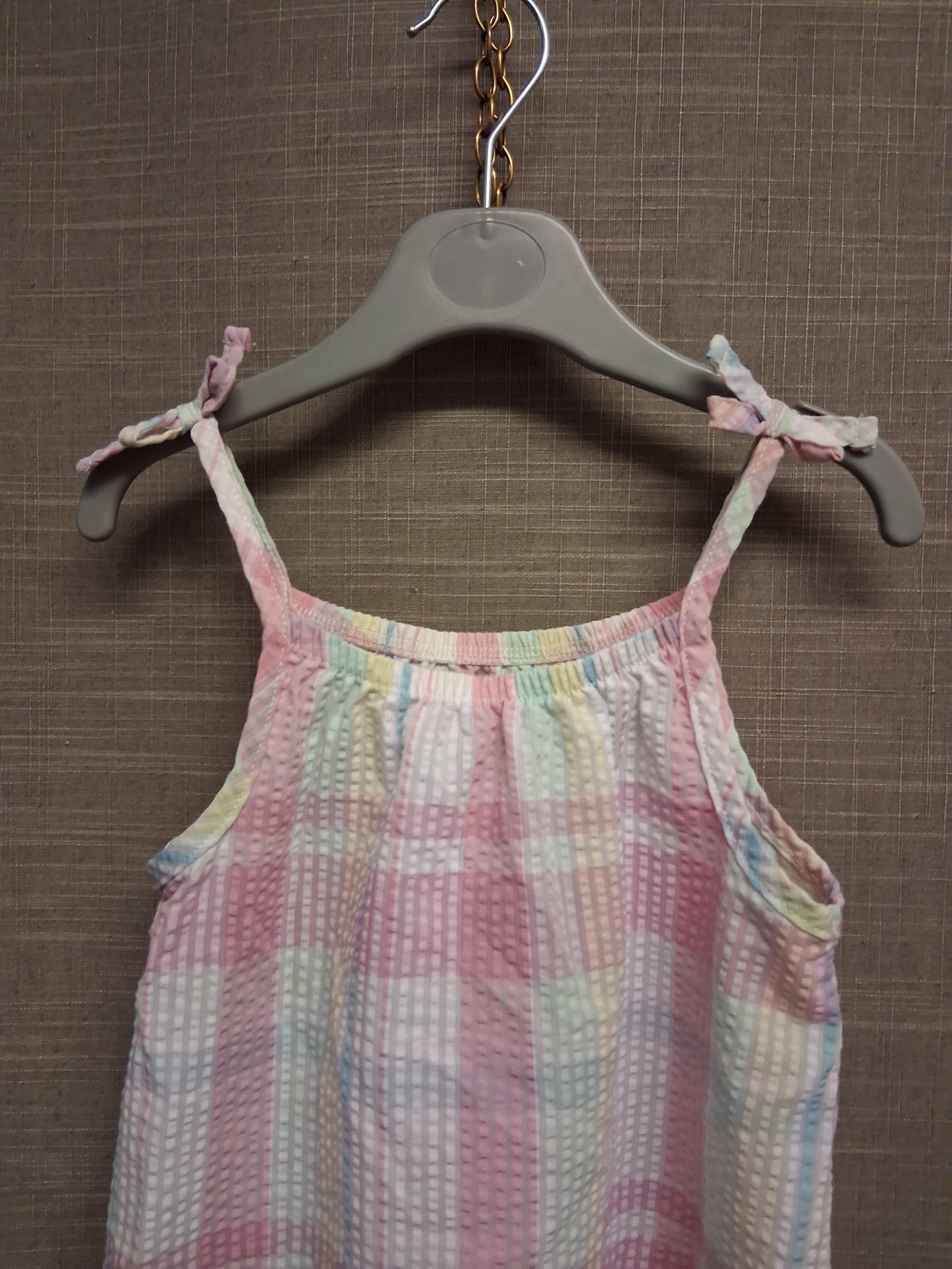 Nutmeg Girls Pink White Check Sundress Age 2-3 Years