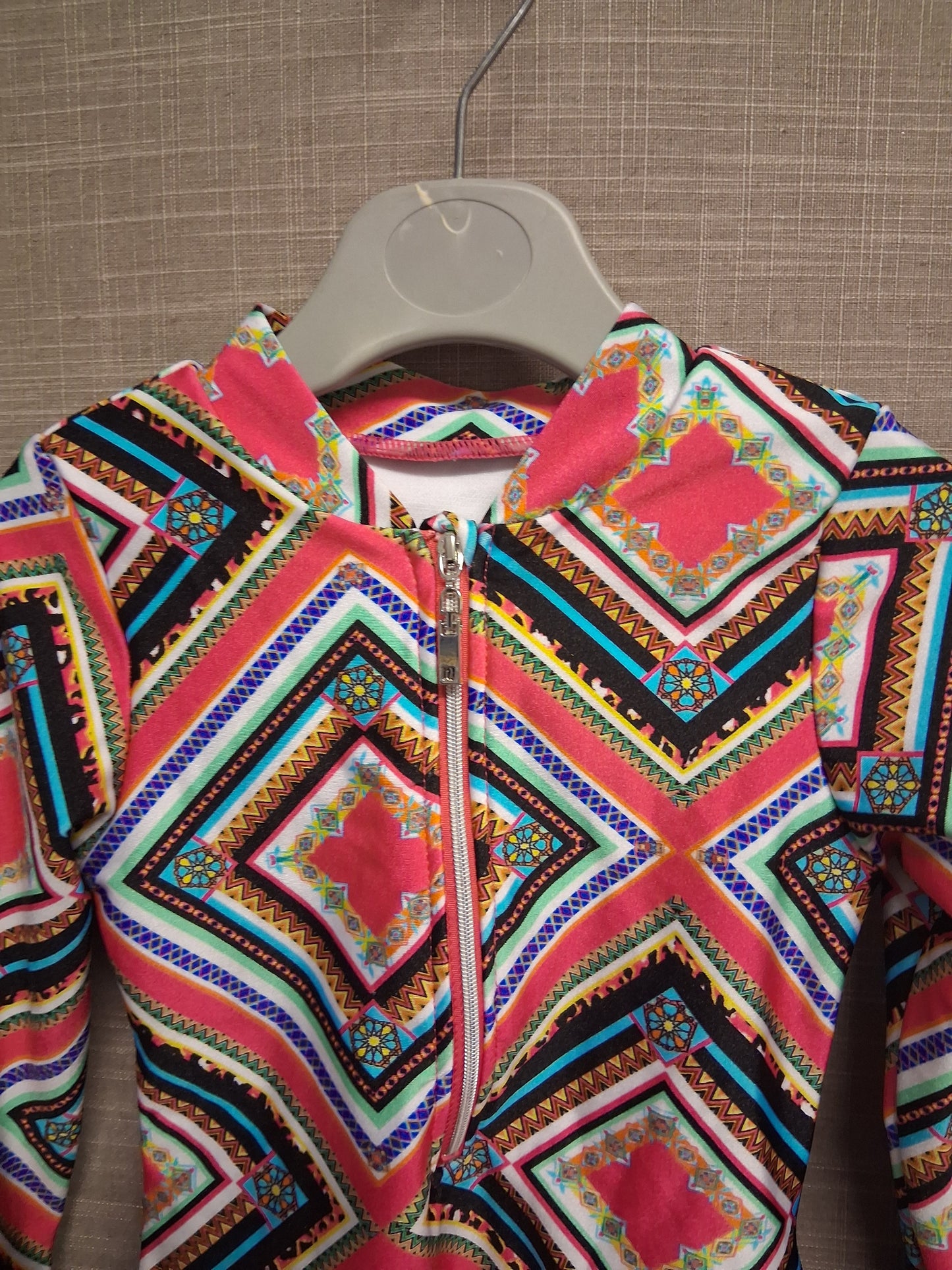 River Island Girls Multicolour Long Sleeve Swimsuit One Piece Age 3-4 Years